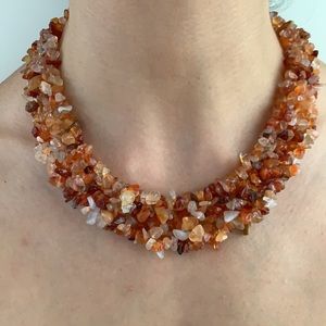Amber Colored Choker Necklace